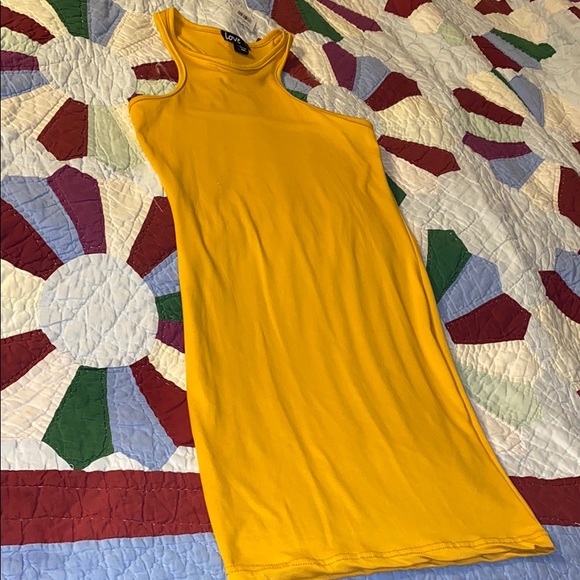 Mustard Yellow Mini Dress - Picture 3 of 3